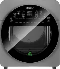 قلاية إديسون الهوائية 16 وظيفة 14.5 لتر الجامبو بتصميم الفرن الرقمي الرمادي
